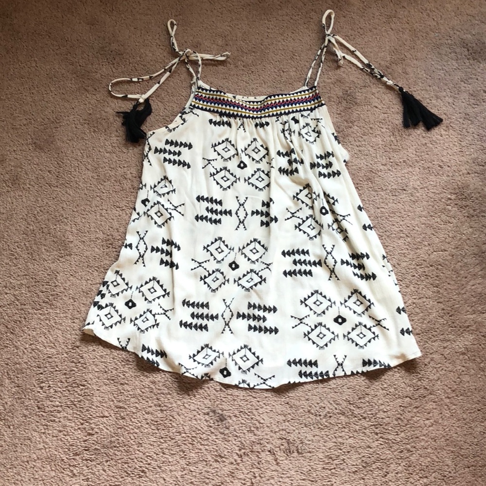 Cute Aztec tie tank top